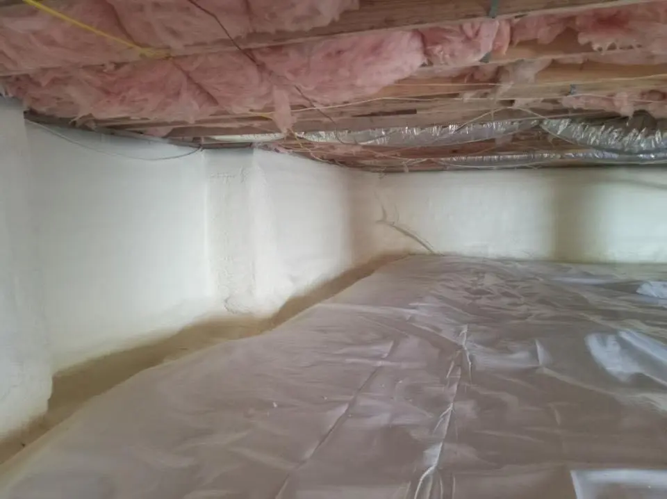 Crawl space encapsulation with closed-cell spray foam for Attic Insulation in Florence